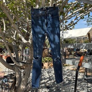 Distressed Blue Skinny Jeans